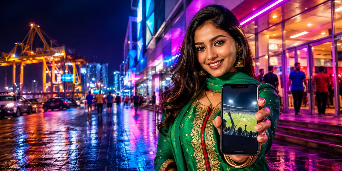 চট্টগ্রামে নিয়নলাইটের আলোয় ক্রিকেট বেটিং উপভোগ করছেন একজন ব্যবহারকারী
